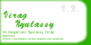 virag nyulassy business card