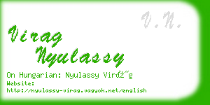 virag nyulassy business card